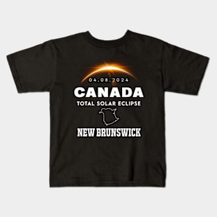 New Brunswick 2024 Total Solar Eclipse Canada Kids T-Shirt